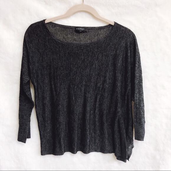 Club Monaco Tops - Club Monaco Dark Gray Shimmer Long Sleeve Top